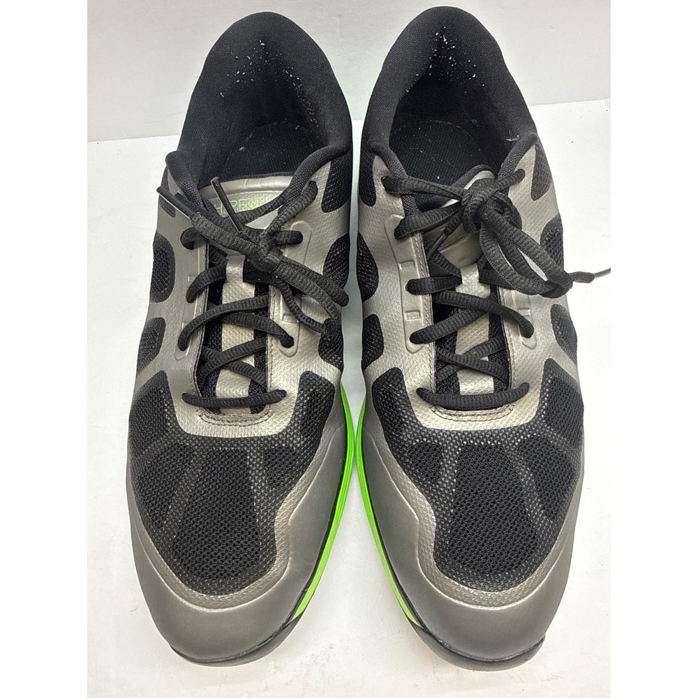 Nike Hyperfuse Lunarlon Mens Training 11.5 Black Silver Lime Green 454415-003